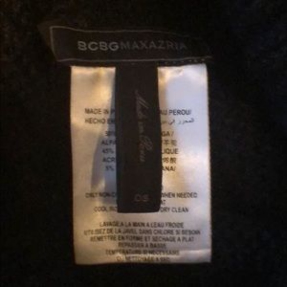BCBG Black Sian Zigzag Poncho - One Size - Picture 8 of 8